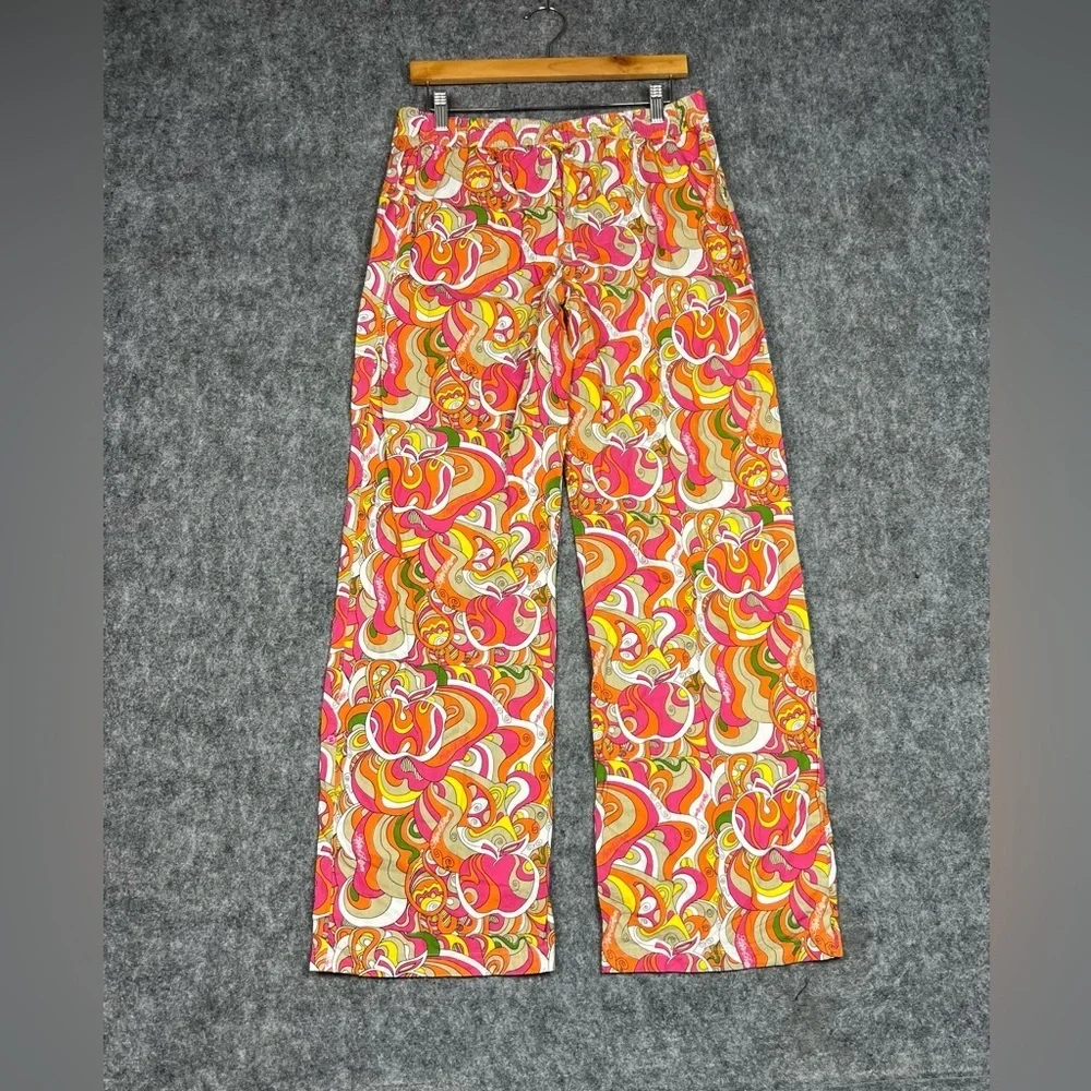 Vintage Apple Bottoms Pink & Orange Retro Swirl Pants Size Medium